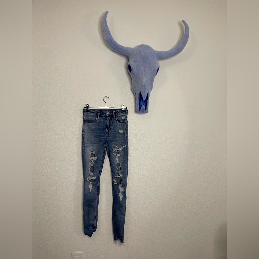 👖American Eagle Hi-Rise Jegging Distressed Jeans👖